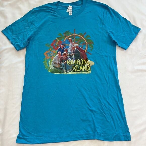 Gilligan’s Island Unisex Turquoise Short Sleeve Graphic Tee Size Medium - Picture 1 of 6